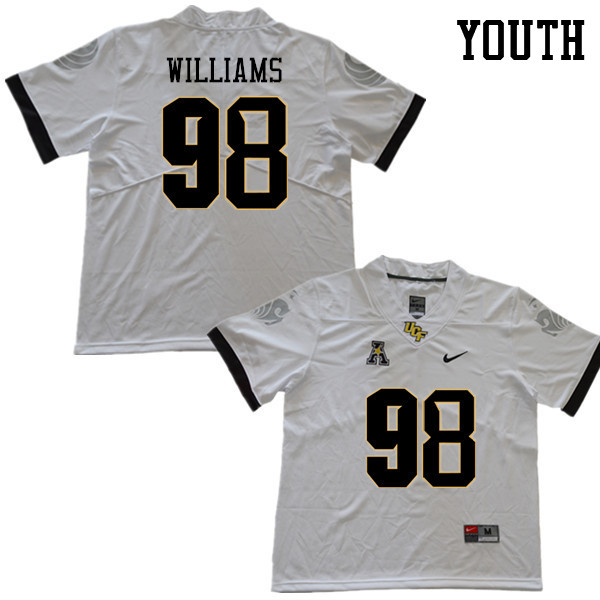 Youth #98 Malcolm Williams UCF Knights College Football Jerseys Sale-White